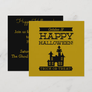 Invitation Halloween rétro typographique
