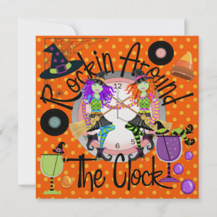 Invitation Halloween Rockin' Around the Clock Party - SRF