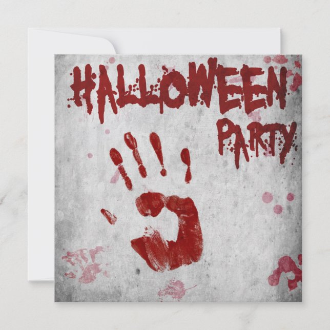 Invitation Halloween sanglante (Devant)