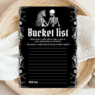 Invitation Halloween Squelette Fête des mariées Bucket Liste 