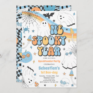 Invitation Halloween Super Cute Ghost 1er Anniversaire