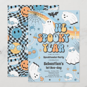 Invitation Halloween Super Cute Ghost 1er Anniversaire