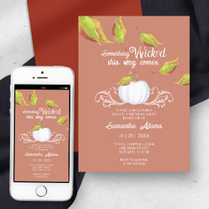 Invitation Halloween Sweet 16 Anniversaire de fête Terracotta