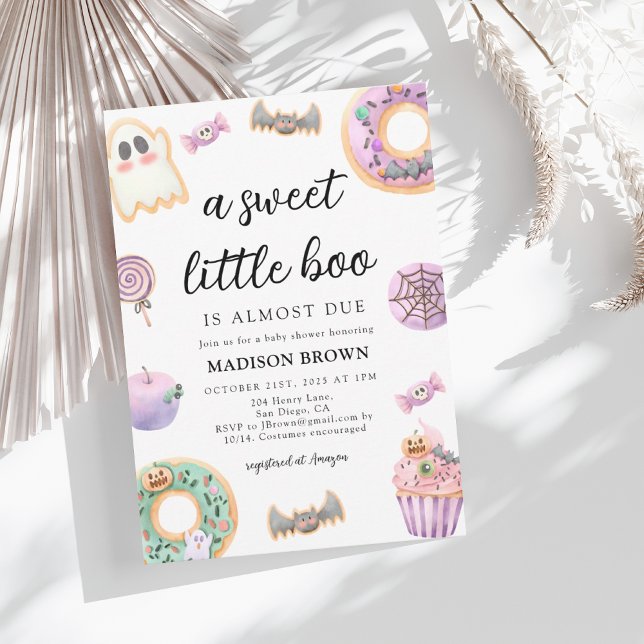 Invitation Halloween Sweet Little Boo Baby shower (Créateur téléchargé)