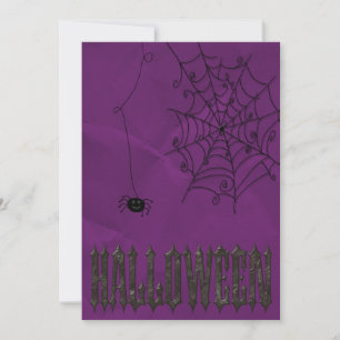 Invitation Halloween Toiles d'Araignées Sombres