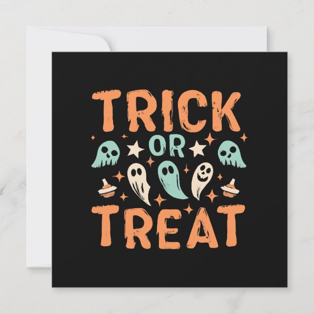 Invitation Halloween Trick ou Treat (Devant)