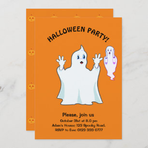 Invitation Halloween Trumpy & Munchy Ghosts