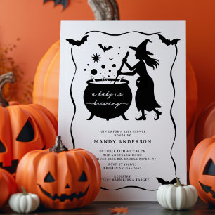 Invitation Halloween Un bébé brasse du Baby shower