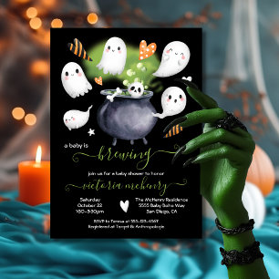 Invitation Halloween Un bébé est en train de brasser de migno