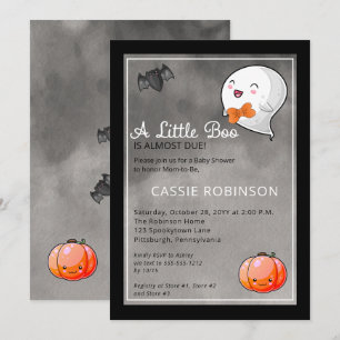 Invitation Halloween Un Petit Boo Ghost Baby shower Garçon