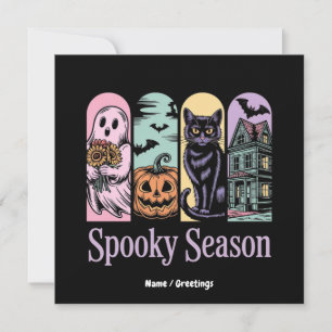Invitation Halloween vintage Horreur Éffrayante saison mignon