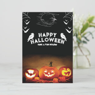 Invitation Halloween vintage, Invitation fête Hall