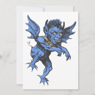 Invitation Halloween vintage, Malheur effrayant Gargoyle Demo