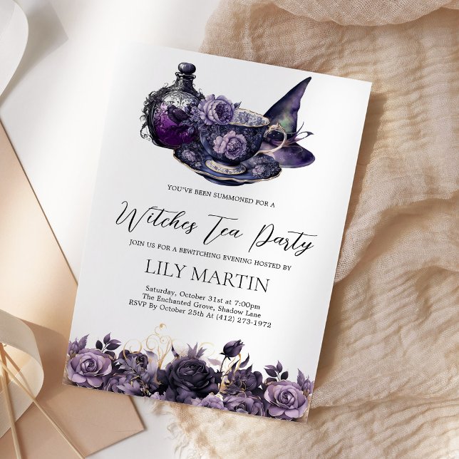 Invitation Halloween Witches Tea Party (Créateur téléchargé)