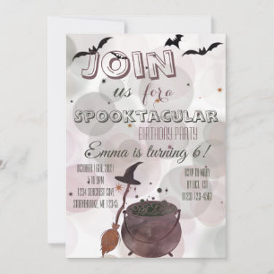 Invitation Halloween Witchy Anniversaire