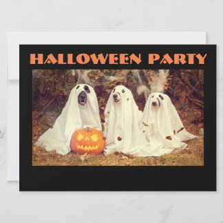 INVITATION HALLOWEWEEN FÊTE D'INVITATION, CHIENS COMME DES GH