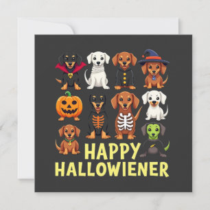 Invitation Hallowiener Éffrayant Halloween Chien Weiner