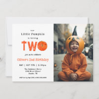 Haloween citrouille avec photo Enfants 2e annivers