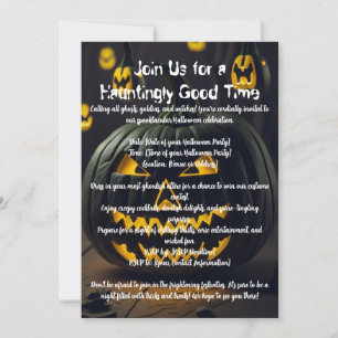 Invitation Haloween Citrouilles