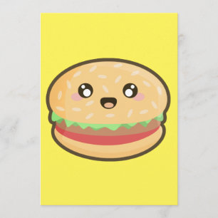 Invitation Hamburger de Kawaii