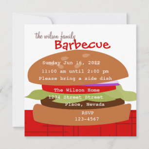Invitation Hamburger délicieux
