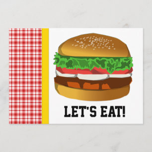 Invitation Hamburger, mangeons !Invitation