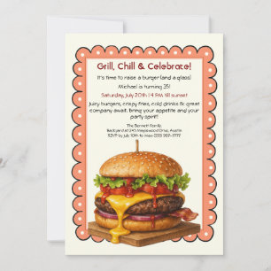 Invitation Hamburger Party   Fun Burger Célébration