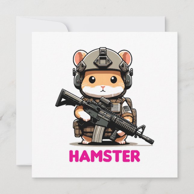 Invitation Hamster tactique (Devant)