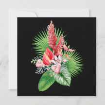 Hana hou ! (Noir) Arrangement de fleurs hawaïennes