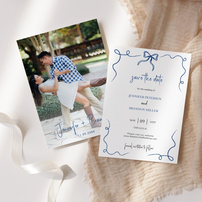 Invitation Hand Drawn Fun French Photo de Save the Date (Créateur téléchargé)