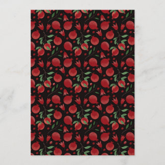 Invitation Hand-drawn Pomegranate Fruits Seamless Pattern
