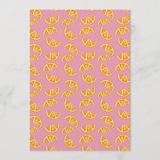 Invitation Hand-drawn Refreshing Oranges Seamless Pattern (Devant)