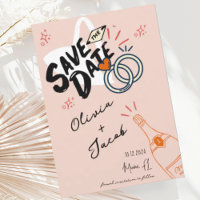 Hand trendy Drawn Peach Scribble Fun Enregistrer l
