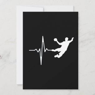 Invitation Handball - Handball Player Heartbeat