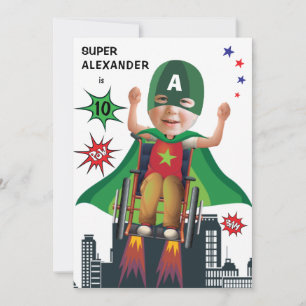Invitation Handicap Superhero Anniversaire Amusants Fun Fun F