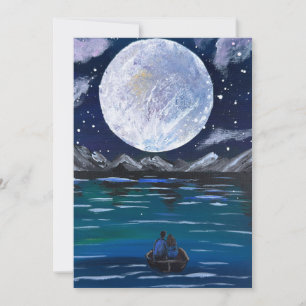 Invitation-Handmade artwork- Moonlit Love Invitation