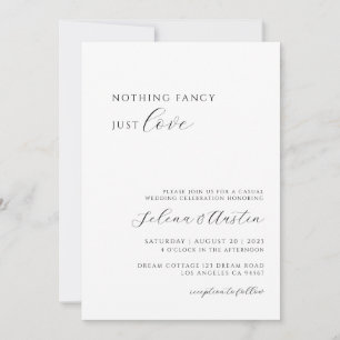 Invitation Handscript minimaliste Rien De fantaisiste Juste A