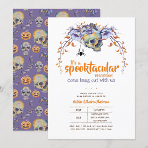 Invitation Hang Out With Us Spotacular Halloween GothSpider