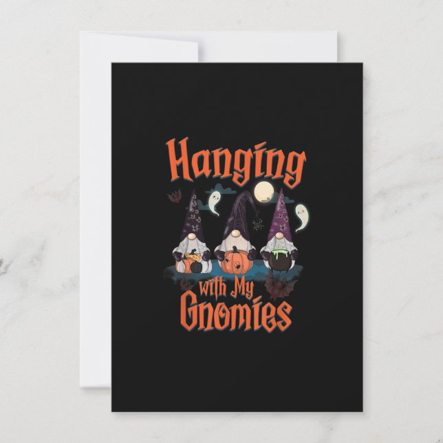 Invitation Hanging With My Gnomies Funny Gnome Halloween Cost (Devant)