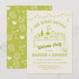 Invitation Hannah's Welcome Night Before chihuahua Green