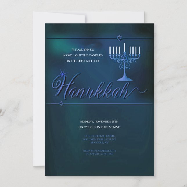 Invitation Hanoukka (Devant)