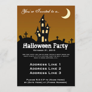 Invitation hantée de partie de Halloween de