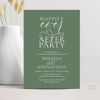 Invitation Happily Ever After Party, Classy Wedding Reception