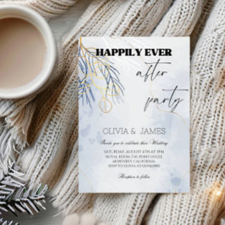 Invitation Happily Ever After Winter Wedding - Snowy Romance 