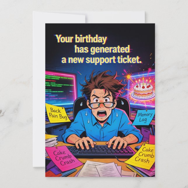 Invitation Happy Birthday Support Ticket (Devant)