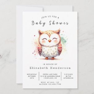 Invitation Happy Custom Owl Baby shower