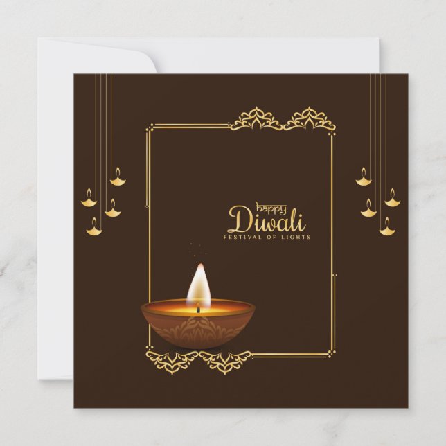 Invitation Happy Diwali - Festival of Lights (Devant)