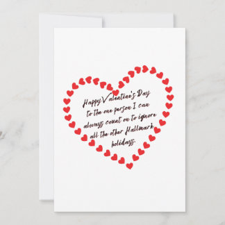 Invitation Happy Funny Valentines Day offre cadeaux