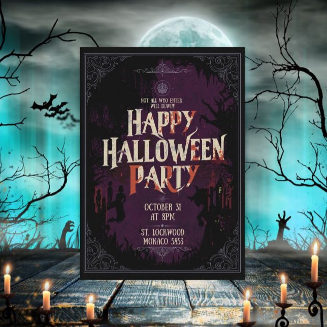 Invitation Happy halloween Party (Créateur téléchargé)
