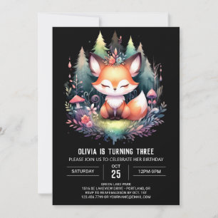 Invitation Happy Imaginaire Fox Anniversaire numérique